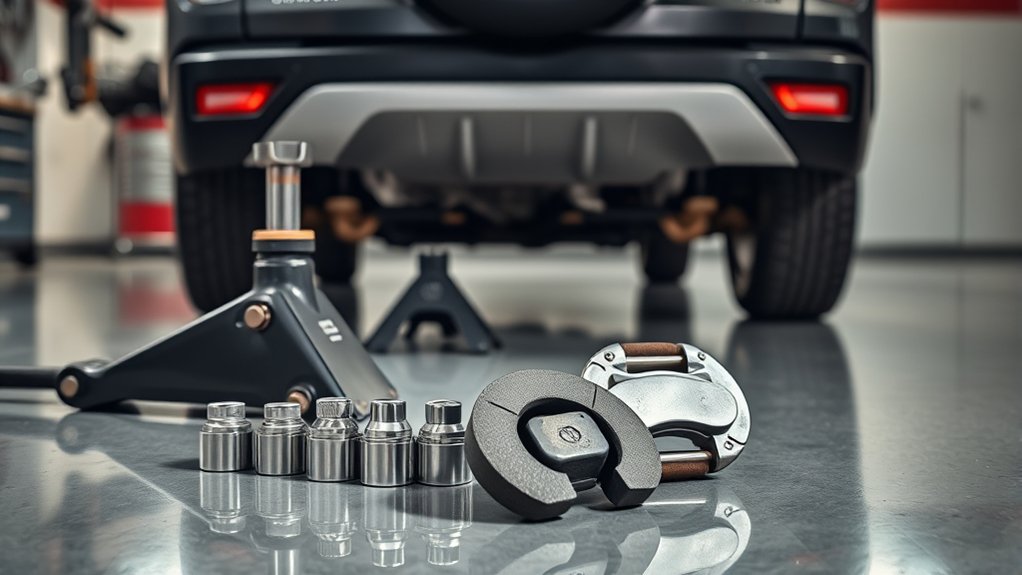 Tools for replacing Toyota RAV4 rear brake pads and rotors
