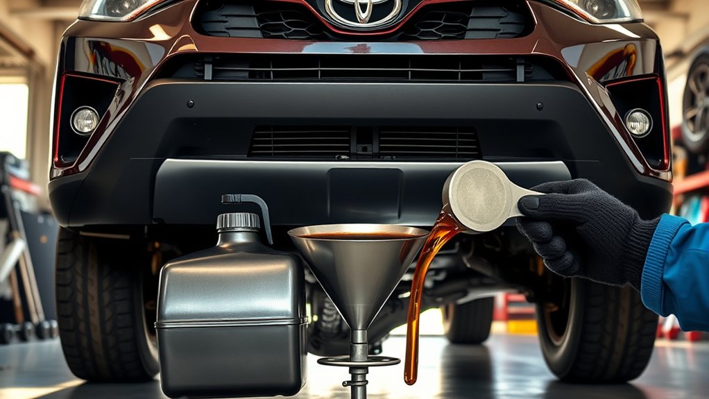 Filling a Toyota RAV4 differential or transfer case with gear oil