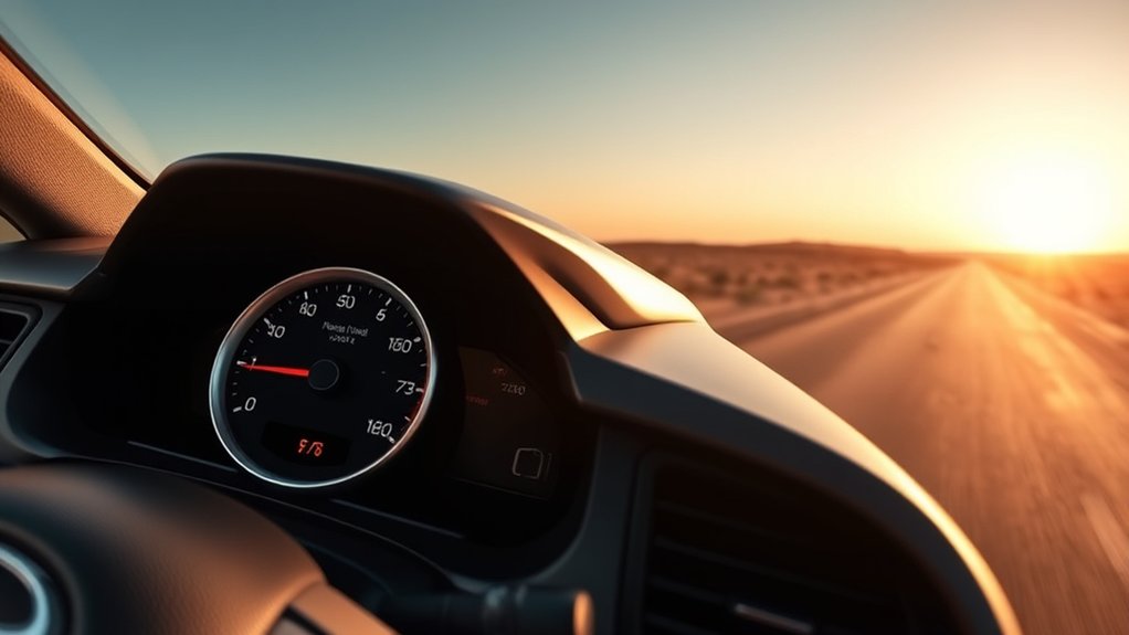 Toyota RAV4 fuel gauge and low-fuel warning display