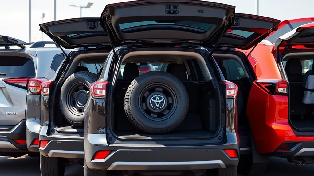 Toyota RAV4 full size spare tire compatibility diagram