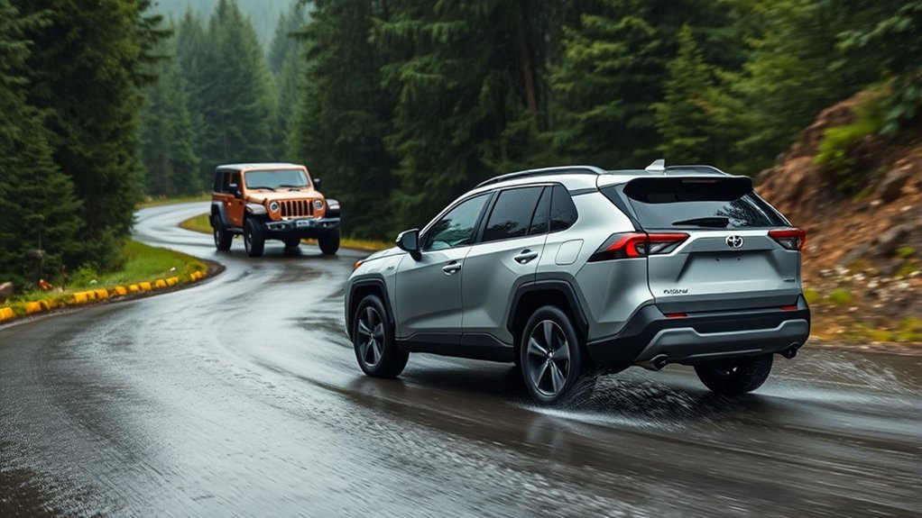 Toyota RAV4 FWD efficiency compared with AWD traction in different conditions