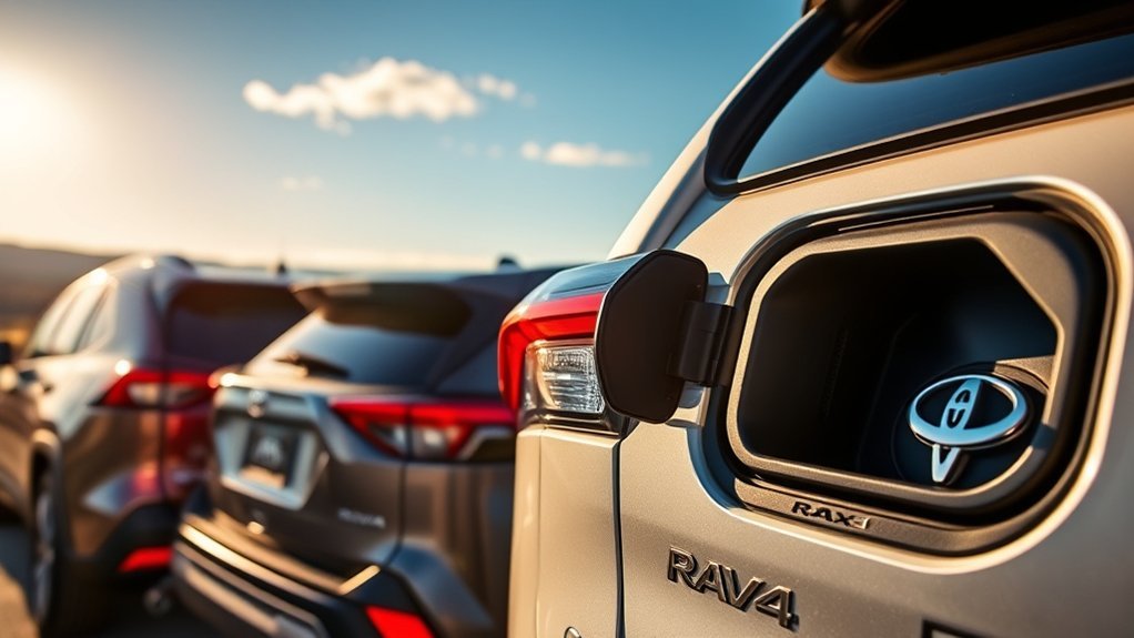 2025 Toyota RAV4 gas, hybrid, and plug-in hybrid fuel economy comparison