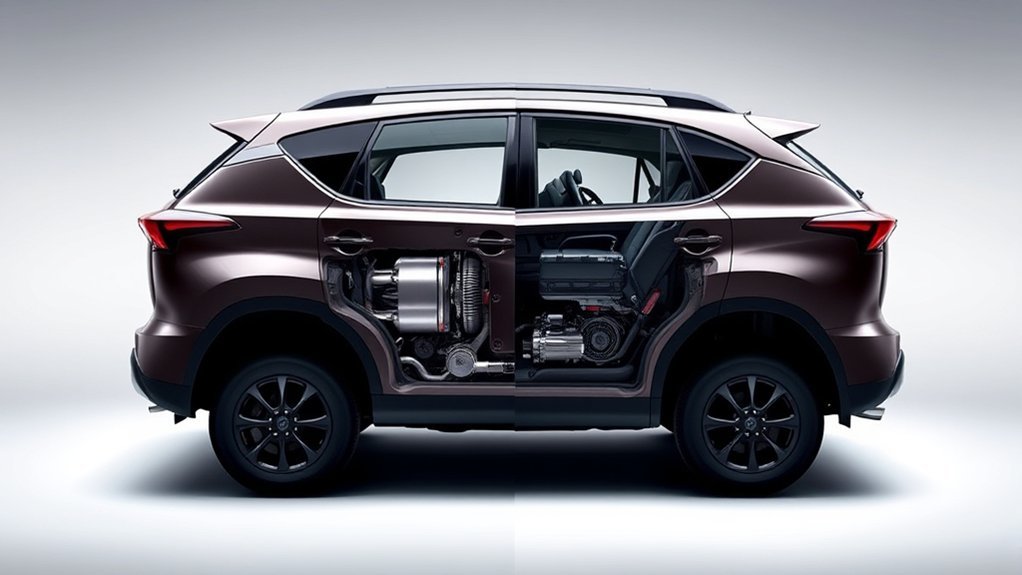 Comparison of Toyota RAV4 gas mechanical AWD and hybrid electronic AWD systems