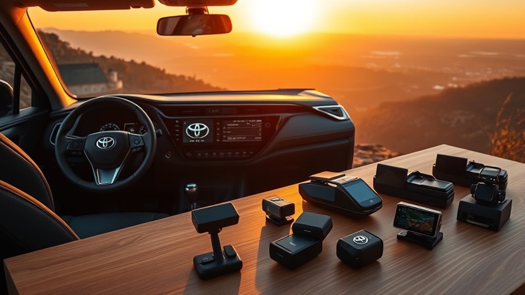 High-resolution RAV4 dash cam recording clearly at night