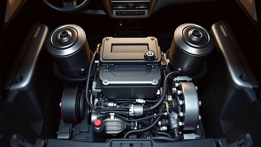 Toyota RAV4 Hybrid gasoline engine and electric motor system working together for efficiency and performance