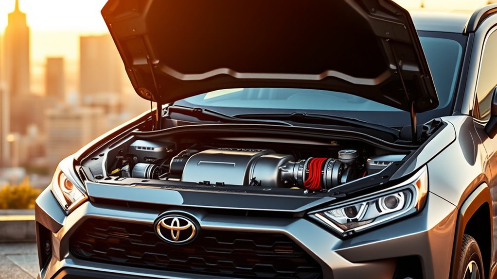2026 Toyota RAV4 hybrid powertrain with a 2.5-liter engine and electric motors