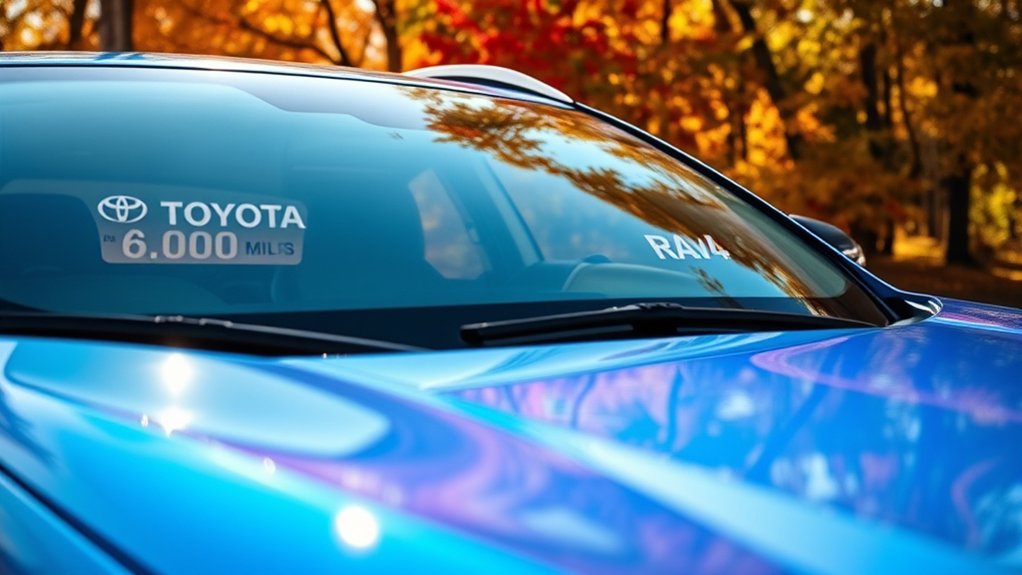 Used Toyota RAV4 odometer displaying mileage below 100,000 miles