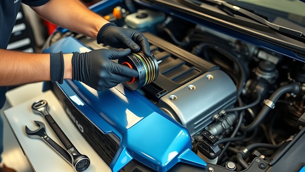 Installing a replacement ignition coil in a Toyota RAV4 engine
