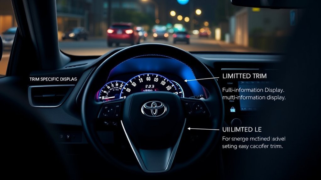 Toyota RAV4 digital gauge cluster and driver-assistance technology