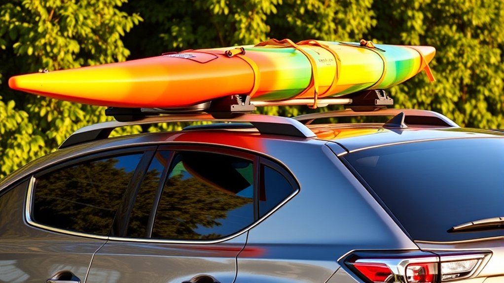 protecting a Toyota RAV4 roof and paint while loading a kayak
