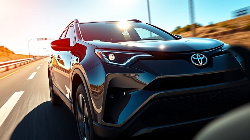Toyota RAV4 Lane Departure Alert and Lane Tracing Assist display