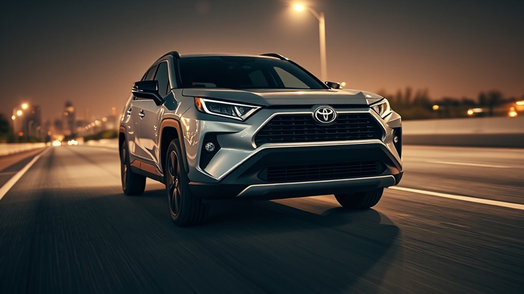 Toyota RAV4 lane markings monitored by Lane Departure Alert