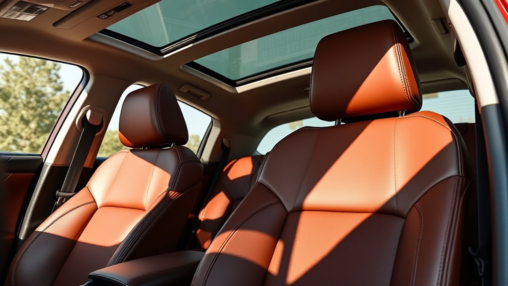 Toyota RAV4 seat upholstery and interior comfort features
