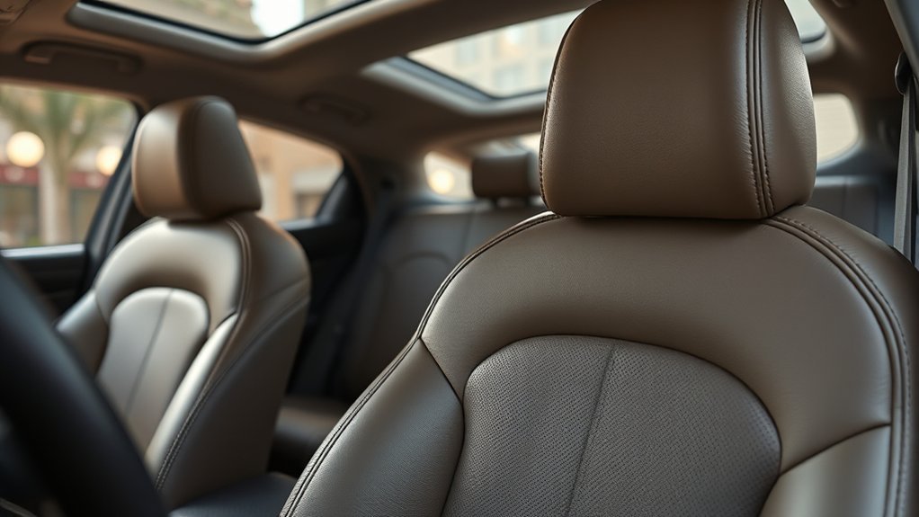 Comparison of genuine leather seat appearance and maintenance requirements