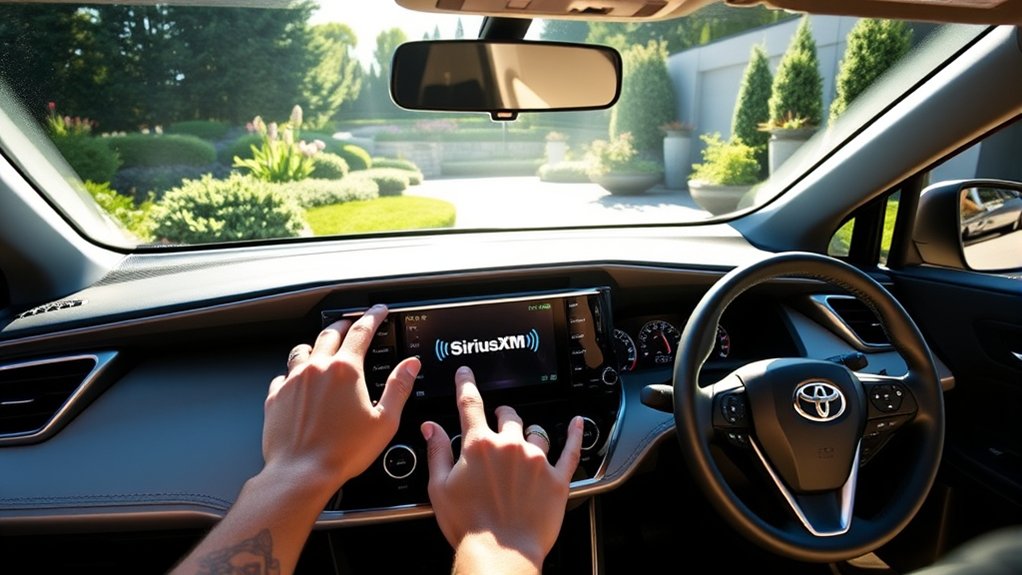 Managing a SiriusXM subscription for a Toyota RAV4