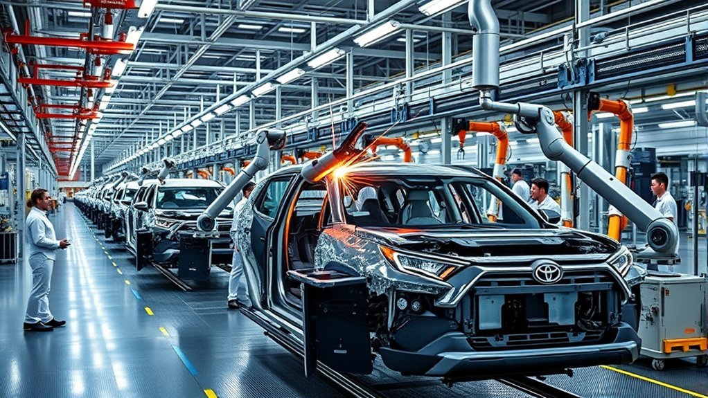 Toyota RAV4 production stages from body assembly through final inspection