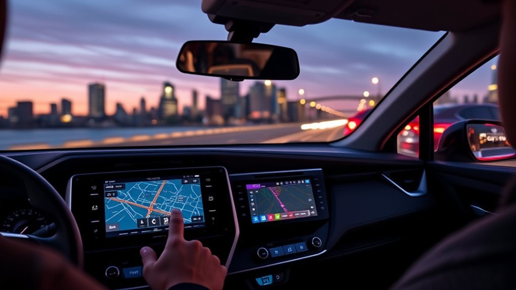 Toyota RAV4 multimedia screen showing navigation options