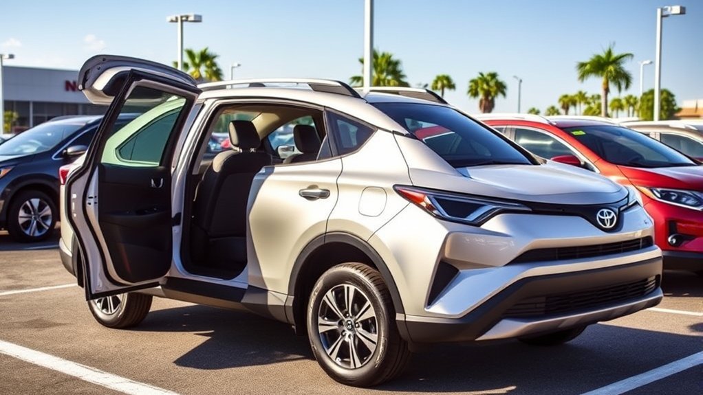 Current Toyota RAV4 interior with two rows and no third-row seat