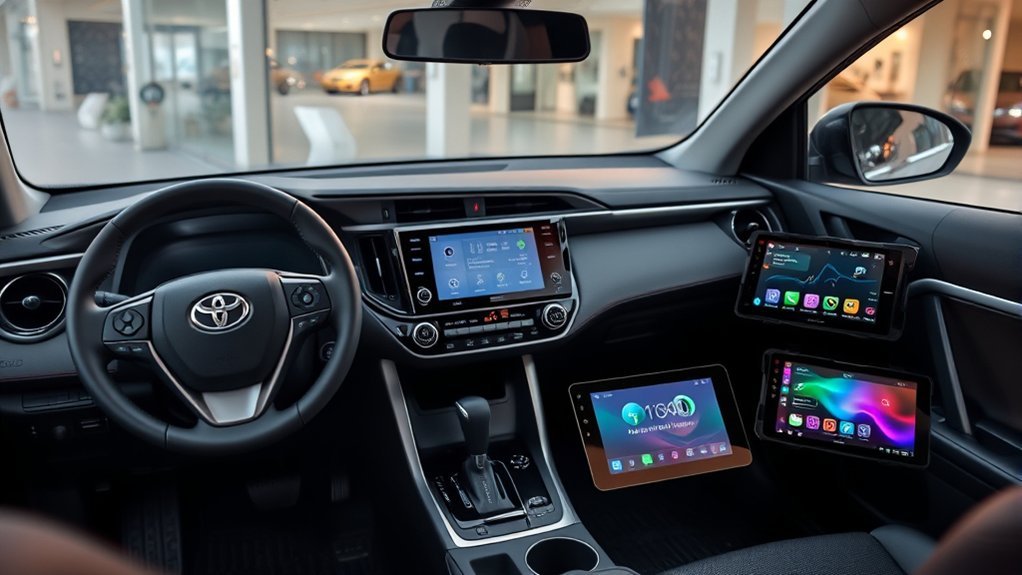 OEM touchscreen installed in a Toyota RAV4 Hybrid dashboard
