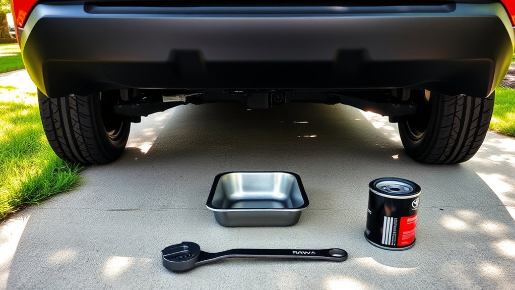 Changing engine oil on a 2019 to 2024 Toyota RAV4