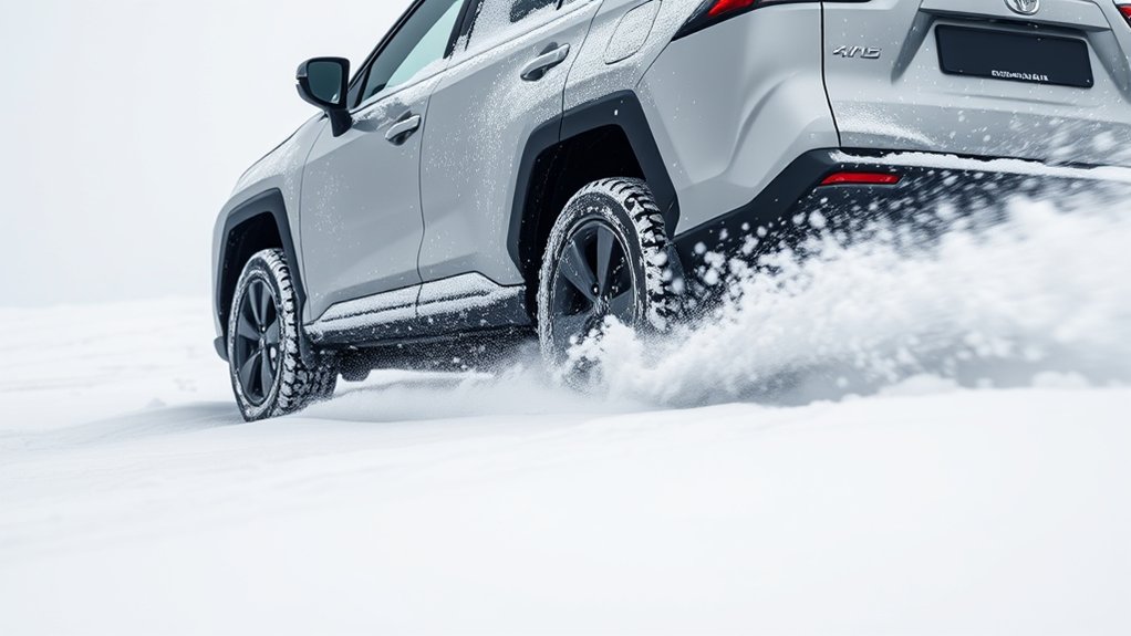 Toyota RAV4 AWD prepared for safe winter driving on snow