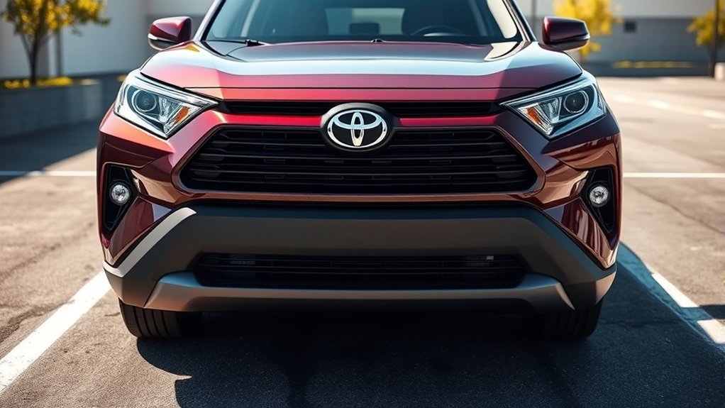 Front and rear Toyota RAV4 parking sensors compared