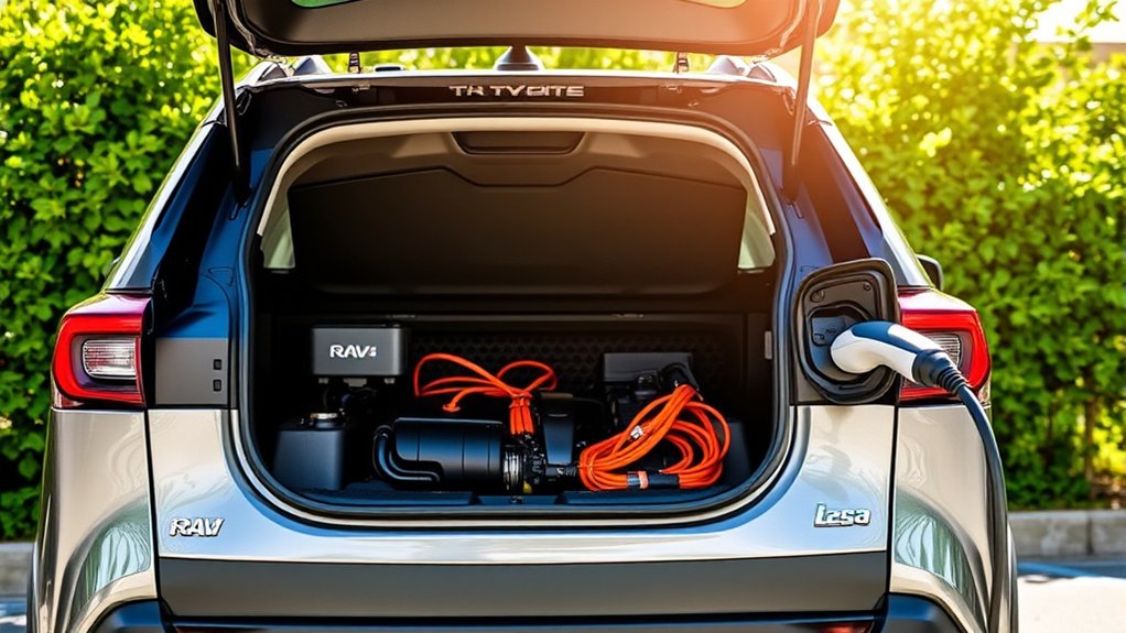 Toyota RAV4 Prime plug-in hybrid system combining electric and gasoline power
