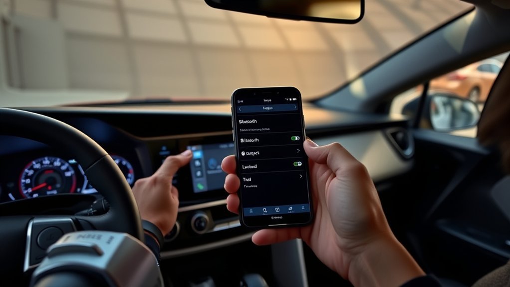 Phone Bluetooth settings open before pairing with a Toyota RAV4