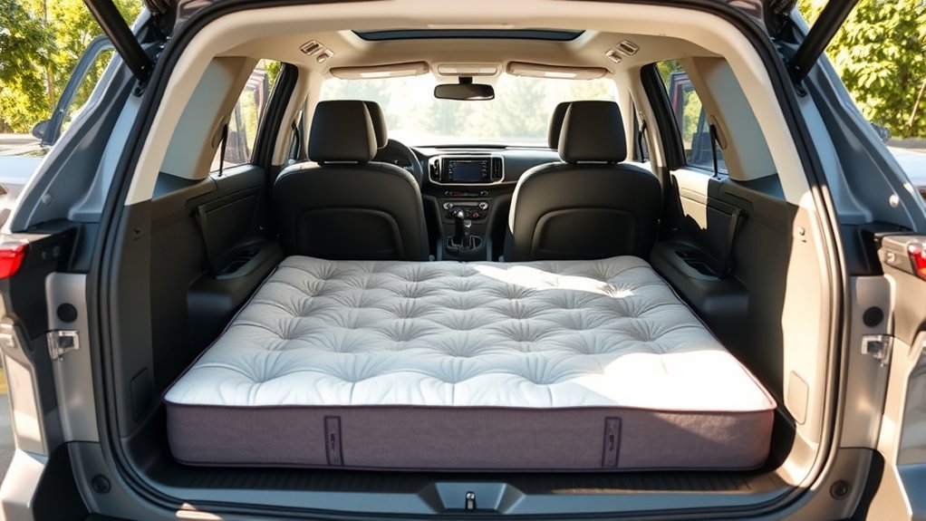 Queen mattress being loaded near a Toyota RAV4