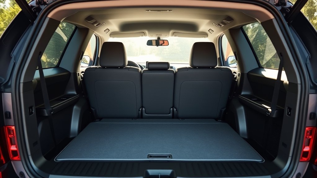 Toyota RAV4 rear cargo area prepared for boxes and outdoor gear