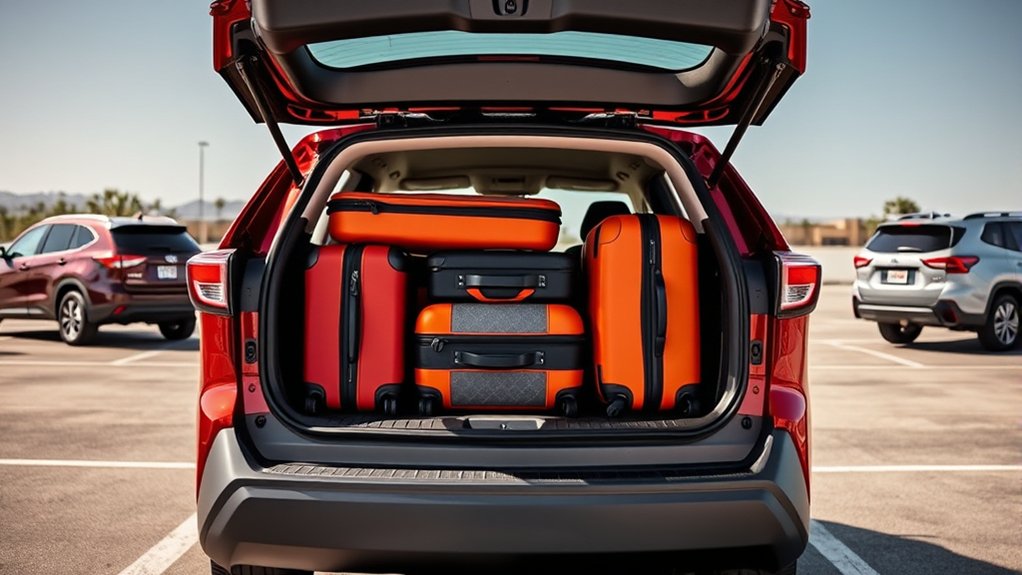 Toyota RAV4 rear cargo area illustrating usable luggage space