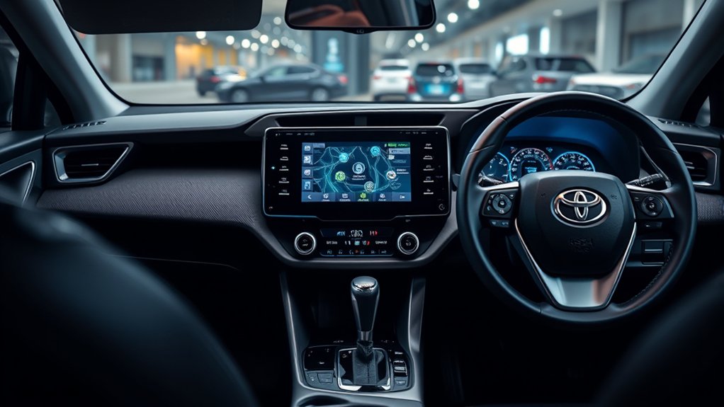 Toyota RAV4 Hybrid multimedia touchscreen and driver information display features