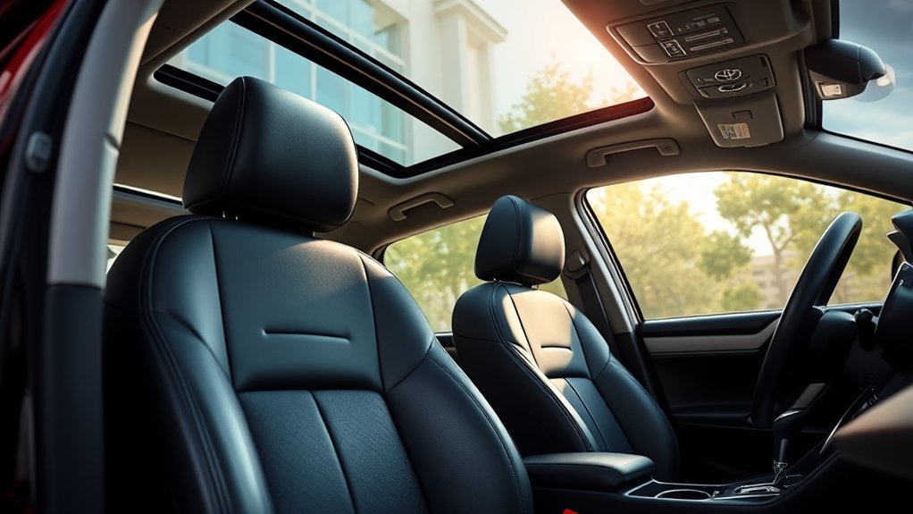 Toyota RAV4 interior with premium leather-like seat upholstery