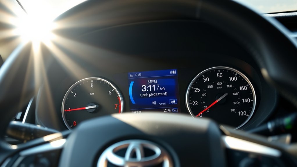 Toyota RAV4 current MPG average MPG and distance-to-empty display