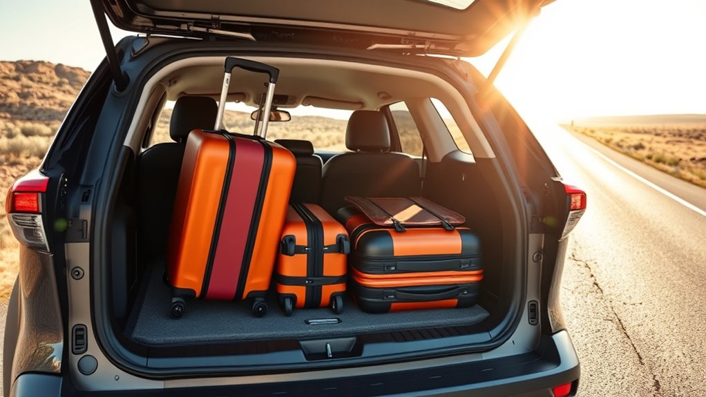 Toyota RAV4 packed securely for a long road journey