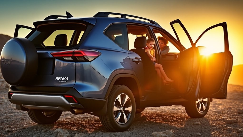 Third-generation Toyota RAV4 with fold-away third-row seating