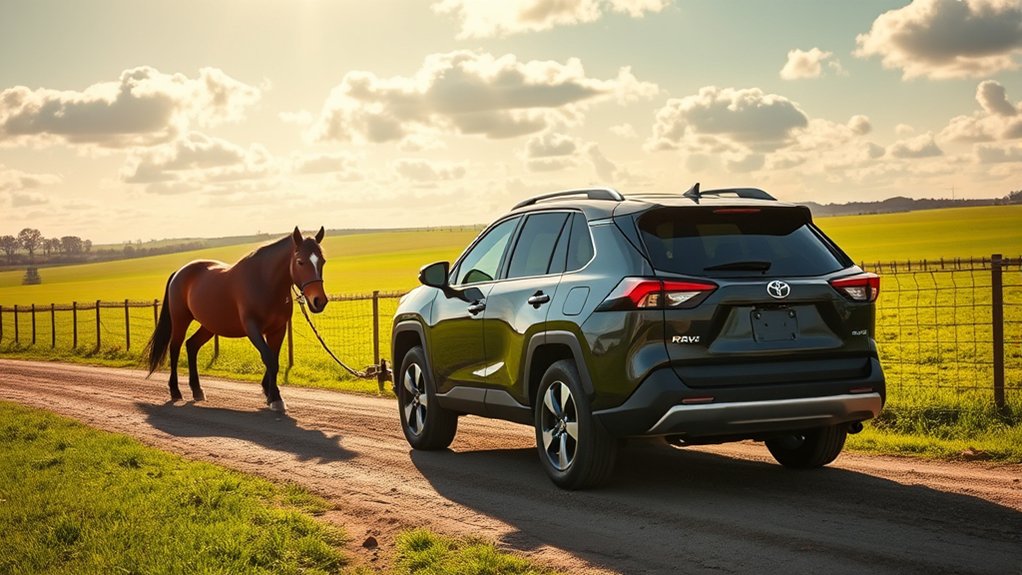 Toyota RAV4 towing-capacity limits for a loaded horse trailer