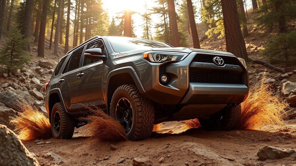 Toyota RAV4 TRD Off-Road parked beside uneven trail terrain