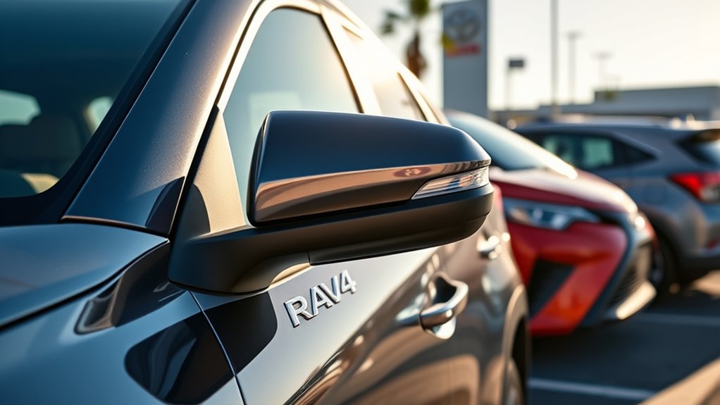 2024 Toyota RAV4 trim lineup without factory power-folding mirrors