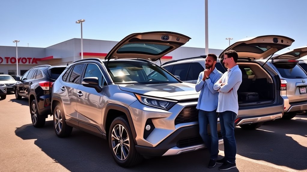 Toyota RAV4 compared with larger Toyota SUVs that offer third-row seating