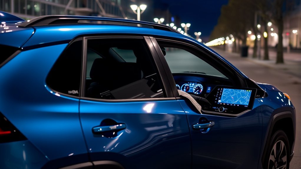 Toyota RAV4 XLE touchscreen showing available navigation options