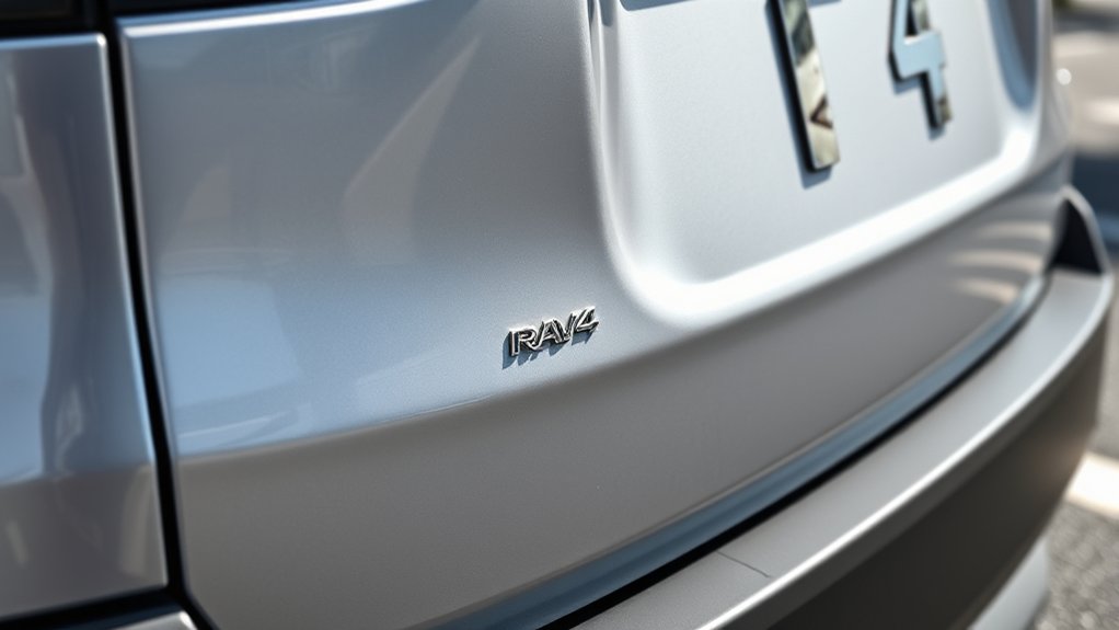 Toyota RAV4 rear blind spot radar sensor maintenance area