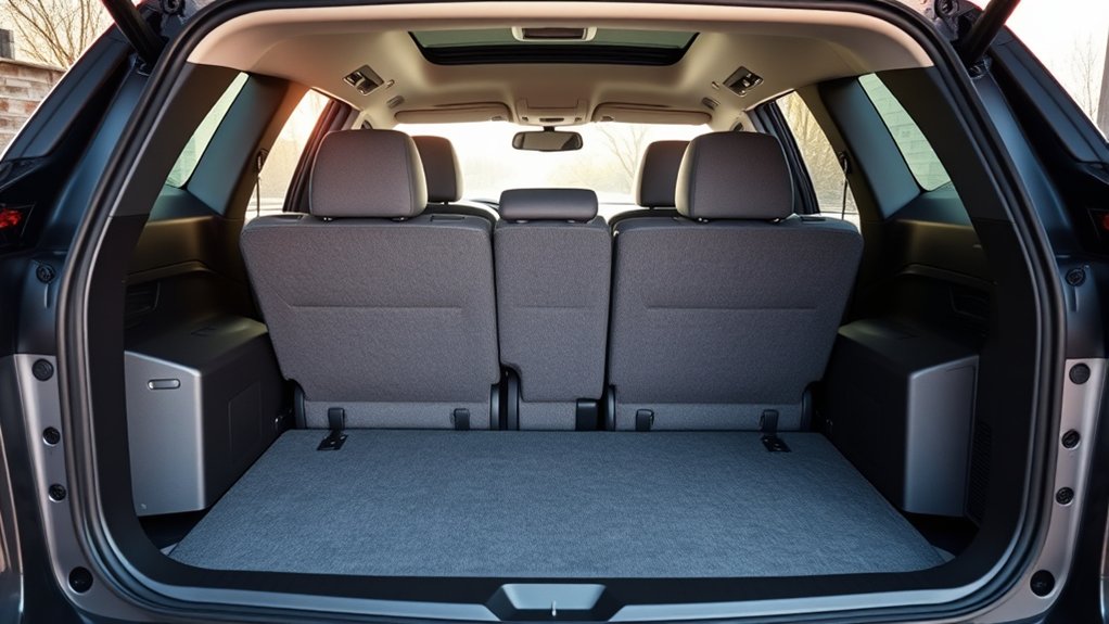 Toyota RAV4 rear seats folded down for additional cargo space