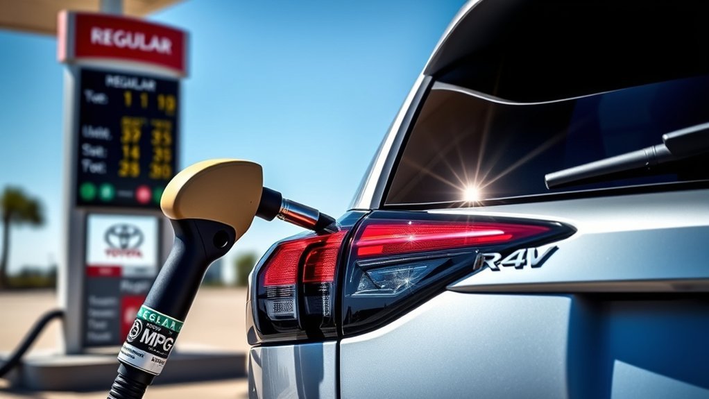 Fuel pump offering regular and premium gasoline for a Toyota RAV4 Hybrid
