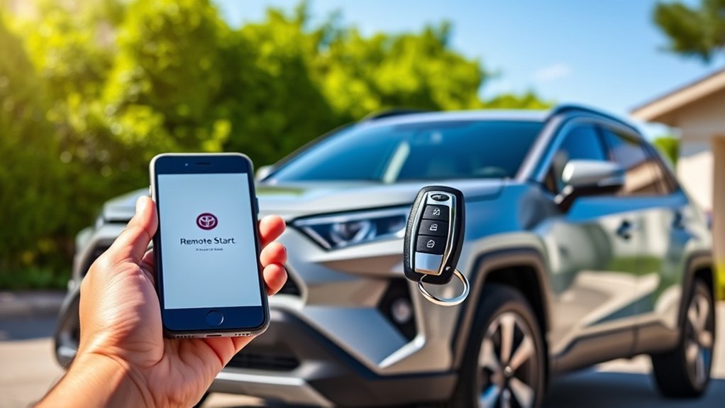 Toyota RAV4 key fob used for the remote-start button sequence
