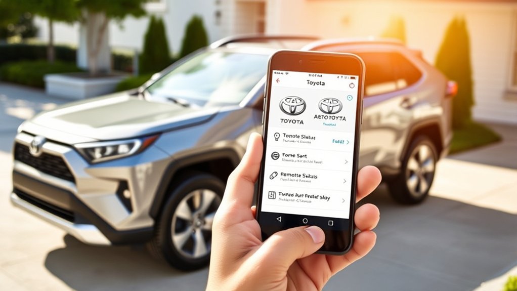 Toyota RAV4 owner using Remote Connect through the Toyota app