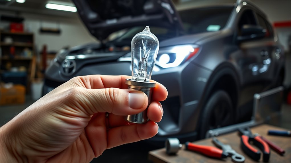 remove old headlight bulb