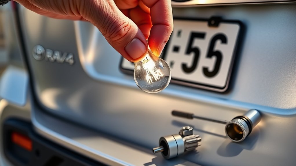 remove old license bulb