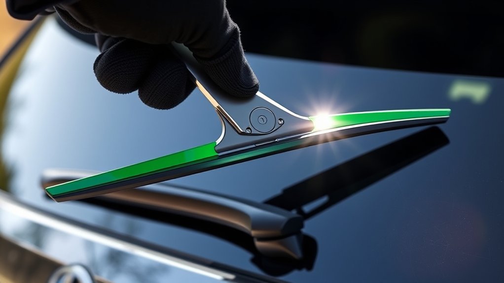 Removing the old rear wiper blade from a Toyota RAV4