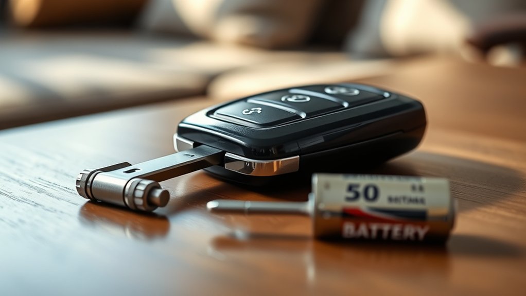 Toyota RAV4 key fob opened for battery replacement
